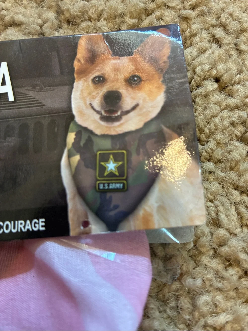 U.S. Army Pink Camouflage Dog Bandana with Star Emblem